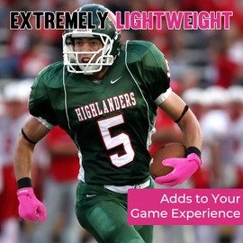 AIGEVTURE Mens Football Gloves Wide Receiver Youth Sticky Mens Receiving Gloves Best Gifts Pink X-Large