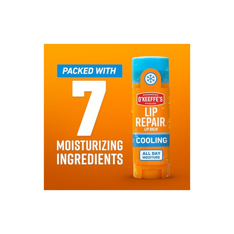 O'Keeffe's Lápiz labial reparador, protector e hidratante, paquete de 4