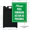 Please Pull Forward As Far As Possible Sidewalk Sign Kit,