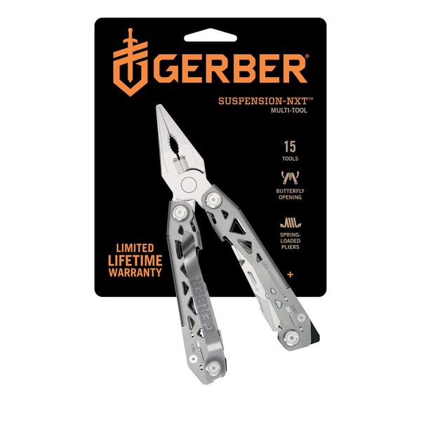 Gerber Gear Suspension-NXT 15-in-1 Multi-Tool Pocket Knife Set - EDC Gear and Equipment Multi-Tool with Pocket Clip - Stainless Steel
