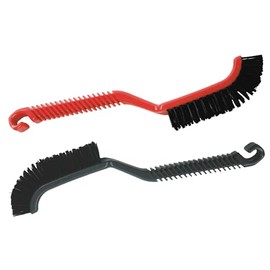 MOTOWN SY137 Motorcycle Maintenance, Car Wash, Bike Brush Hard/Soft Set (Red, Soft, Black, Hard), 9.4 x 2.0 x 0.8 inches (240 x 50 x 20 mm), Wheels, Chains, Engines, etc