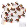 SoonHua Jingle Bells Pinecone Christmas Decoration String Lights