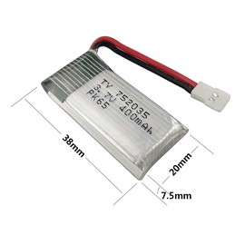 PUOO Accessory - Batería de litio de 3,7 V y 400 mAh con cargador 5 en 1 para dron de control remoto Syma Q11 H99 W JJRC H31 H6C H98 TR-C385 TR-F22 TR-P51