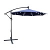 10 ft Outdoor Solar Powered LED Lighted Patio Umbrella Waterproof