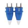 POFET 2Pcs 250V 16A IP44 Waterproof 2 Male Poles +