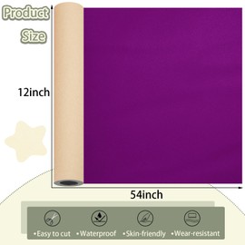 Leather Repair Patch for Furniture, 12×54 Inch Self Adhesive Leather Repair Tape, 1 Roll Vinyl Leather Repair Kit for Sofa Jackets Couches Handbags Kitchen Stools Luggage (Deep Purple)