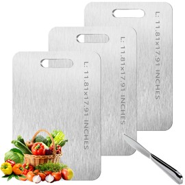 DEFEK 3 pack Titanium Cutting Board - Titanium Cutting Boards for Kitchen,Double Sided Titanium Cutting Mat (3p-L)