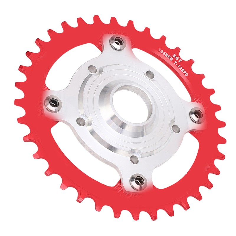 104BCD 36T Chainring Conversion Kit Aluminum Alloy Mid Drive Chainring