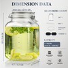 Folinstall 1 Gallon Square Super Wide-Mouth Glass Jars with Airtight