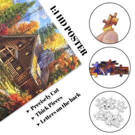 Jigsaw Puzzles 2000 Pieces for Adults Families Bear Village Pieces Fit Together Perfectly