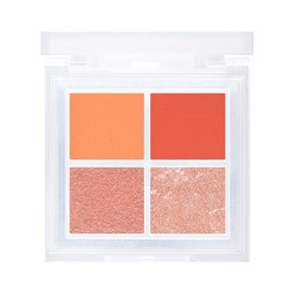 Eyeshadow Palette, 4 Color Palette, Thai Cosmetics, Eye Palette, Eyeshadow Base, Matte Palette, Glitter (#01 Gone with the Wind)