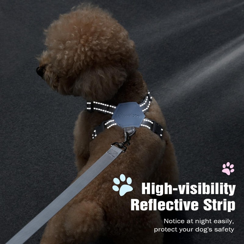 Pawaboo Small Dog Harness and Leash Set, Puppy Harness X-Frame
