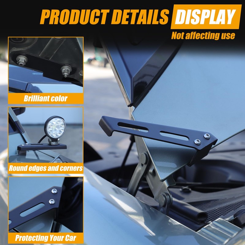 Bekantogy 2PCS Hood Light Mount Brackets Compatible with Land Rover