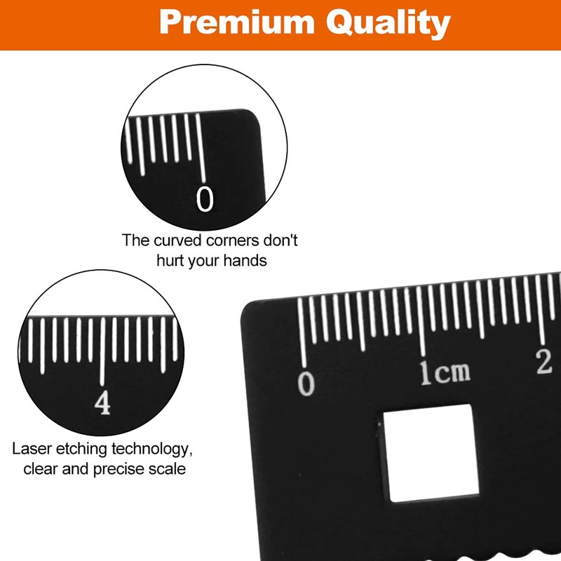 WANTOUTH 5 PCS Geometry Set 4 Pcs Aluminum Metal Scale