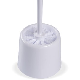 Carlisle FoodService Products 36719700 Toilet Bowl Brush with Hideaway Holder, 16", 14.5" Height, 3" Width, Polypropylene, White