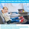 NNOODUST Toddler Airplane Bed with Kids Travel Tray