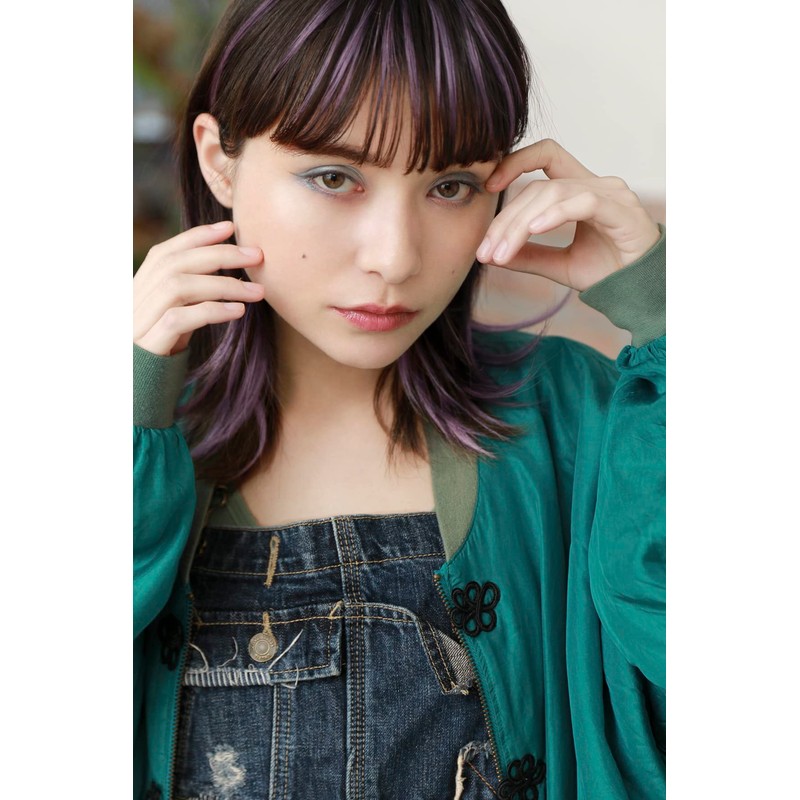 Priscilla IX-01-BK-CTDV Inner Extension, Heat Resistant Black x Dark Violet