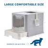 Medario Cat Litter Box with Cat Litter Mat and Scoop,