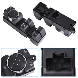 Power Master Window Switch JC3Z-14529-CA for Ford F-250 F-350 F-350 F-450 F-550 F-Series 2018 2019 2020 2021 2022 Front Left Drive Side Super Duty Master Power Window Switch 622A1-6HH0A