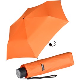 doppler Pocket Umbrella Fibre Havana Plain, orange, Pocket umbrella super mini