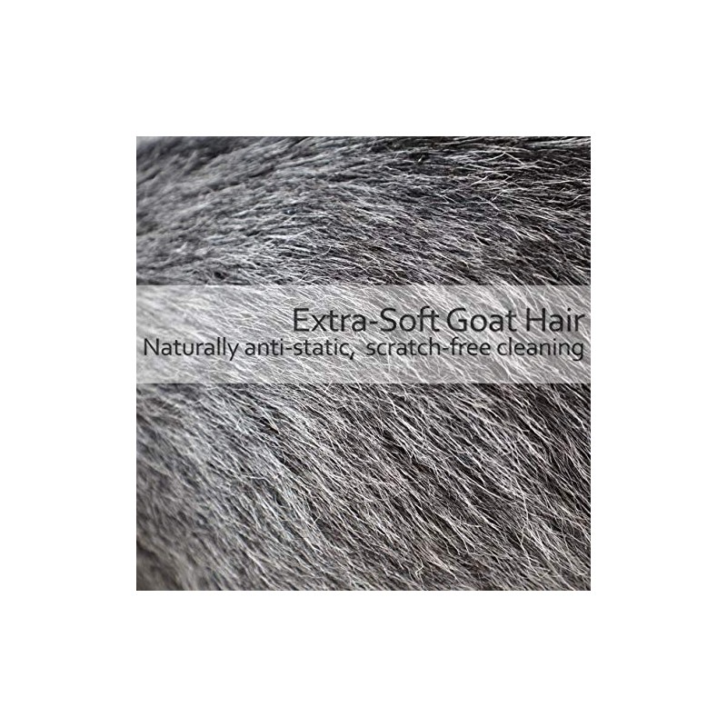 Redecker Goat Hair Book Dust Brush with Oiled Pearwood Handle,