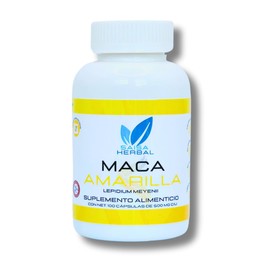 Maca Amarilla Orgánica 100% Pura Con 100 Cápsulas Calidad Premium