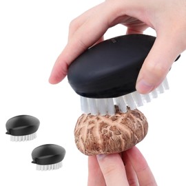2 Pcs Vegetable Brush, Potato Scrubber Brush Veggie Brush with Non-Slip Grip, Vegetable Brush Scrubber for Food, Corn Silk and Carrots, with Dots Remover