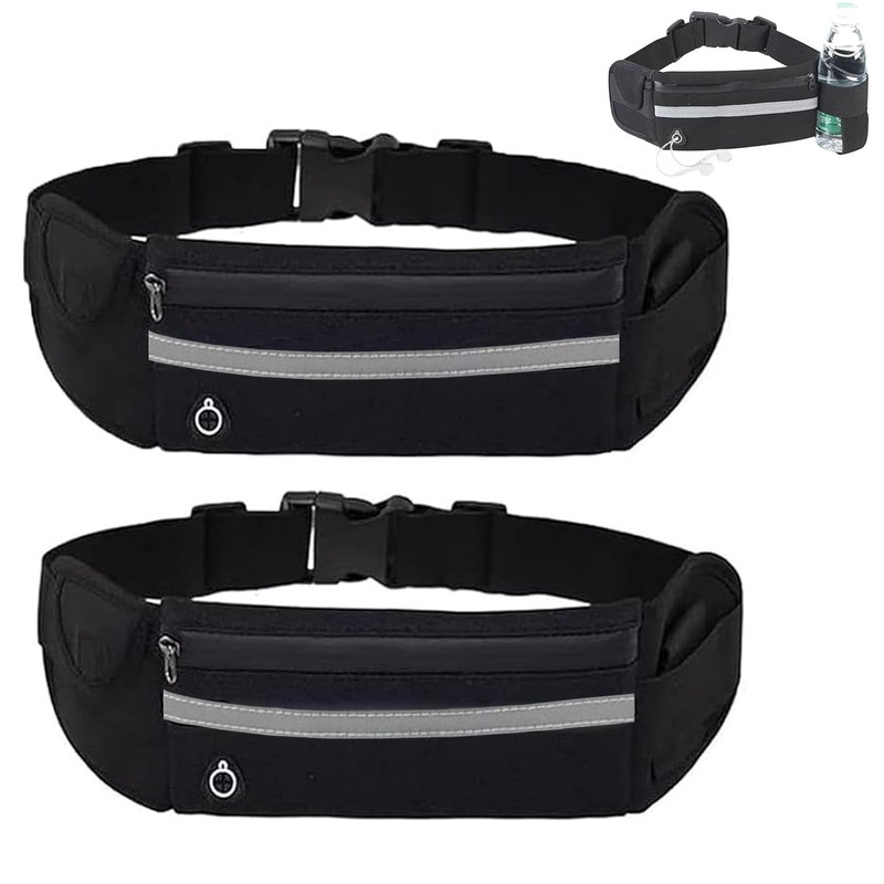 2 Pcs Cangurera Deportiva - Bolsa Deportiva con Cinturón Elastic
