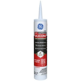 GE Sealants & Adhesives Supreme Silicone Kitchen & Bath Sealant, 10.1oz, Clear