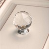 4pcs Crystal Knobs, 40mm Door Knobs Diamond Shape Design Crystal