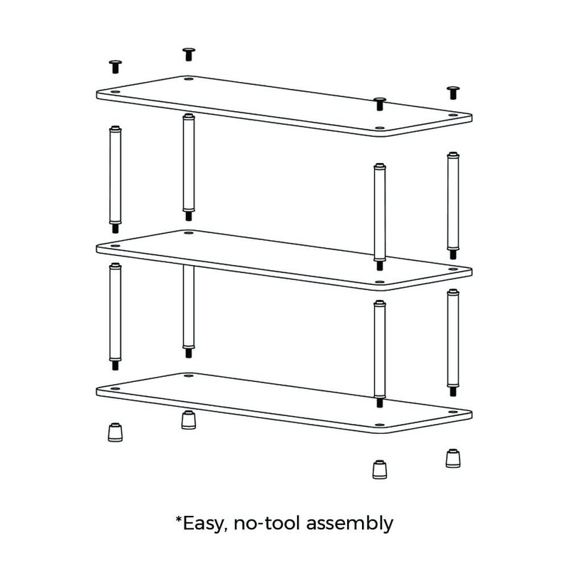 ClosetMaid 3-Tier Shelf Organizer Unit for Shoes, Accessories, Hats, Purses,