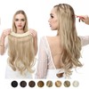 Hair Extensions Dirty Blonde Full Head Clip in Synthetic Wave