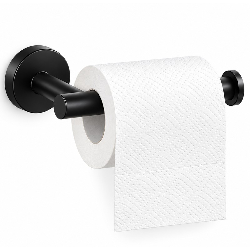 Matte Black Bathroom Hardware– Toilet Paper Holder