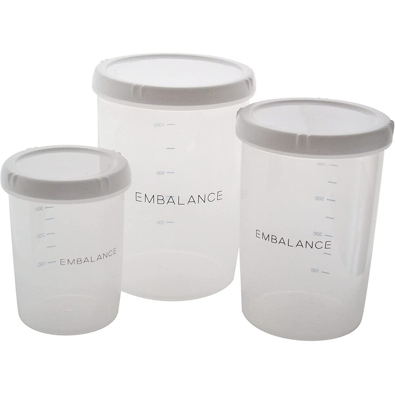 Embalance Deep Round Container, Small, 16.9 fl oz (500 ml),