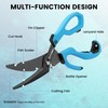 FLISSA 10" Fishing Scissors, Stainless Steel Detachable Kitchen Scissors, Fishing