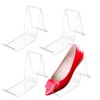 Wresty 2 Pair/4 Pcs Acrylic Shoe Store Display Stands Clear