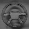 MEWANT DIY Black Artificial Leather Steering Wheel Protector Cover for