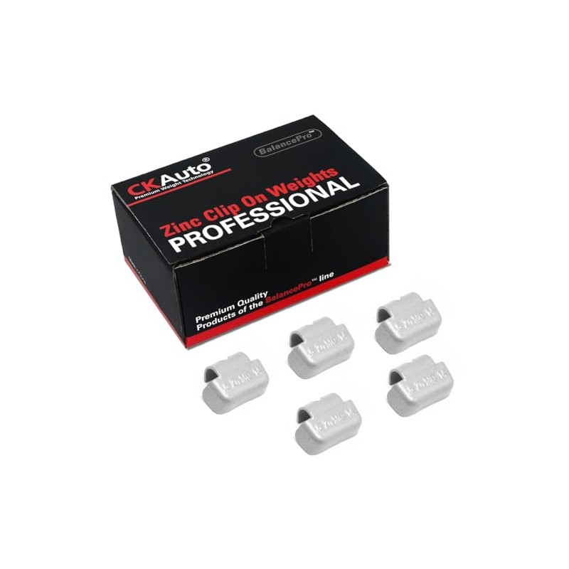 CKAuto MC-Series Zinc Clip on Wheel Weights 0.5oz, 1/2oz, Coated,