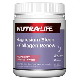 Nutra-Life Magnesium Sleep + Collagen Renew Berry Flavoured Powder 250g