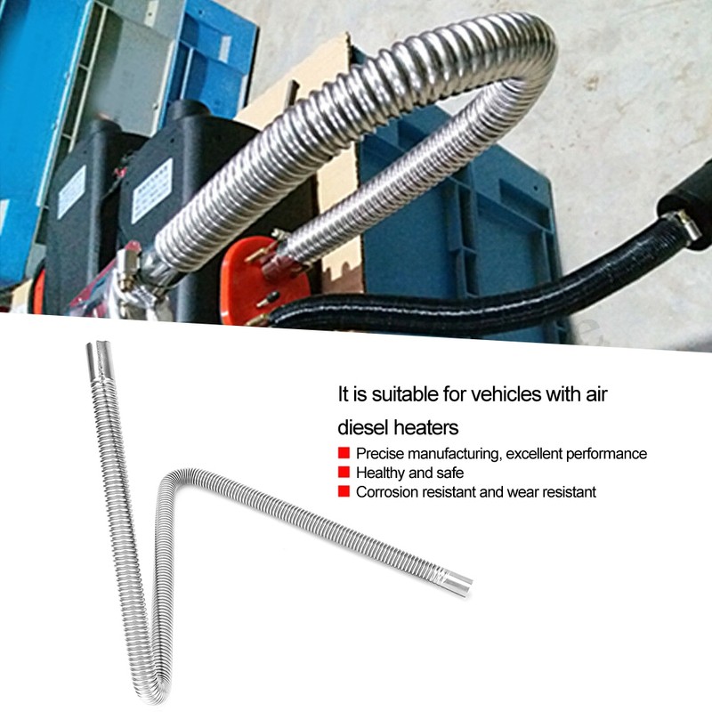 120cm Stainless Exhaust Pipe Parking Air Heater Diesel Gas Vent