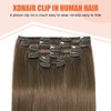 XDhair Clip in Hair Extensions Human Hair 120g 22 Inch