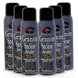 Rock Doctor Granite Sealer for Marble, Stone, and Tile Countertops, Streak-Free Finish with Stain Resistant Moisture Protection, Interior and Exterior Use, Pack of 6