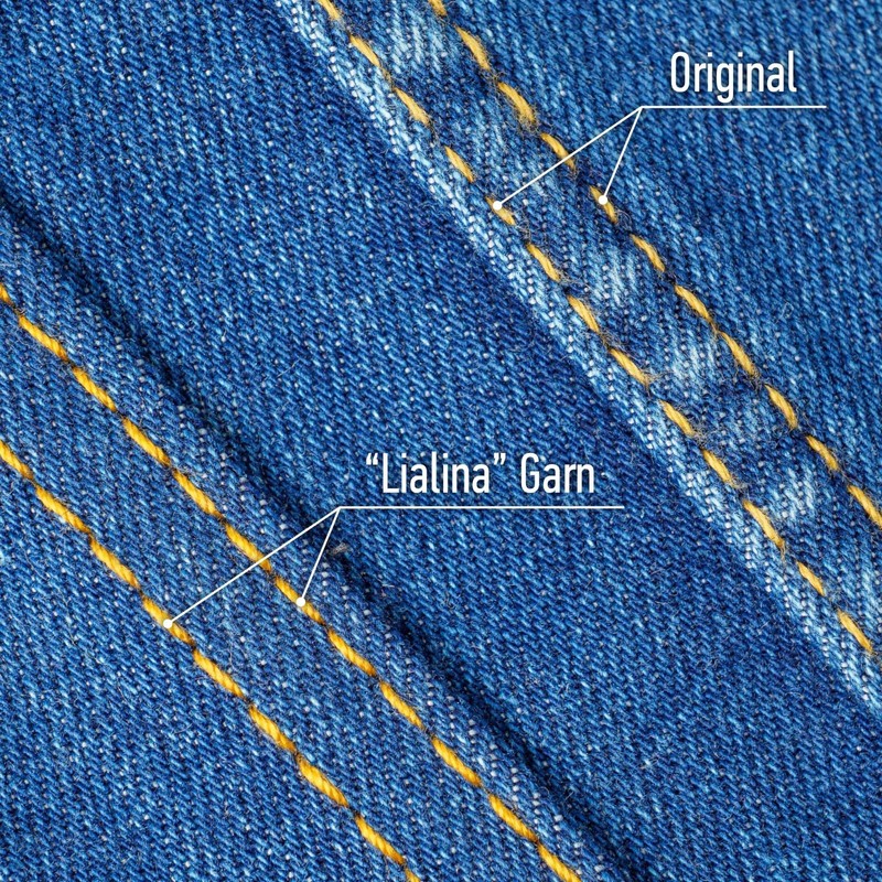 Lialina Jeansgold Denim Thread for Sewing Machine [500 m], Oeko-Tex,