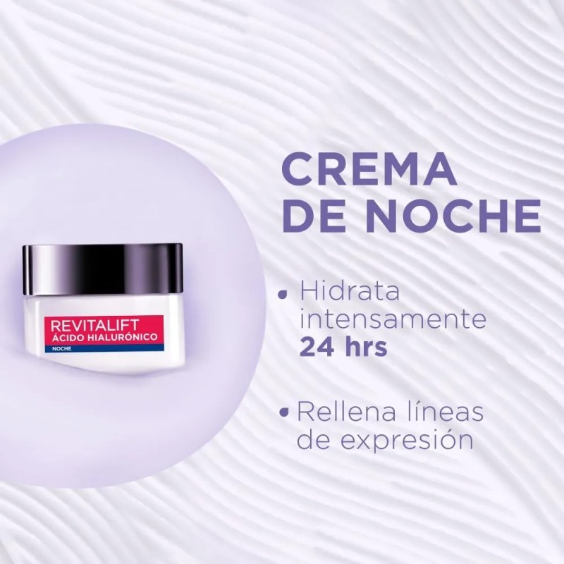 Kit Ácido Hialurónico Oréal Paris Serum Facial Crema Hidratante Día