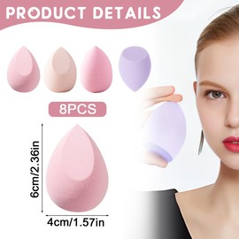 KYLOS Makeup Schwamm, 8 Stück Beauty Blender Make Up Schwamm Schminkschwamm Für Foundations, Puder Flüssigkeiten, Etc., Gesichtsschwamm Kommt In 3 Formen
