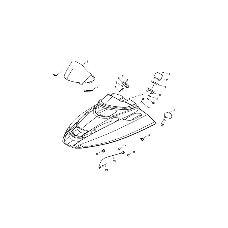 Polaris Snowmobile Mirror Assembly, Left, Genuine OEM Part 2632246-070, Qty