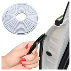 Protector Borde Puerta Auto Sello Hule Moldura Antirrayas con Presión Universal Tira 5 Metros Forma Barra Anticolisión Barra Goma, Instalación no Requiere Pegamento, Ajuste Puertas, Ventanas Rejillas