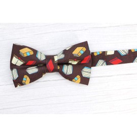 OCIA Funny Bow Tie Boys Pattern Bow Tie for Wedding Party Men's Tuxedo Pre Tied Bow Tie, Book