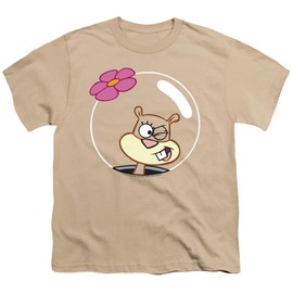 Popfunk Spongebob Sandy Wink Face Unisex Youth T-Shirt, X-Large (Sand)