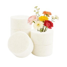 Nwvuop White Flower Foam Round Floral Foam, 6Pcs, 8cm
